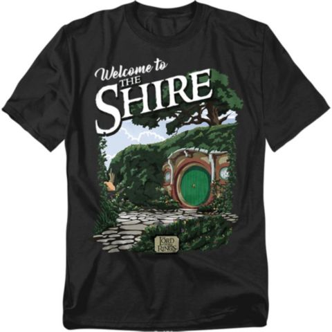 Мужская футболка Lord Of The Rings Welcome To The Shire, цвет: Чёрный