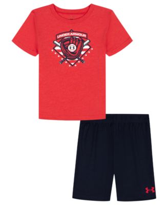 Boys' Toddler 2T-4T Baseball T-Shirt and Shorts, 2-Piece Set