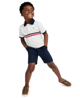 Boys' 2T-7 Polo Collar Shirt and Shorts, 2-Piece Set