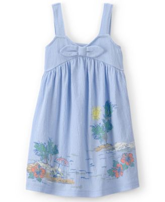 Girls' 2T-5T Scenic Beach Sleeveless Dress