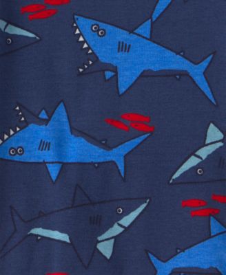 Boys' Toddler 2T-5T Short-Sleeve T-Shirt and Snug-Fit Shorts, 4-Piece Pajama Set