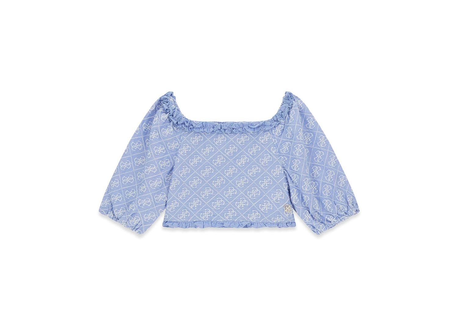 Girls' 7-16 Off-the-Shoulder Oxford Top