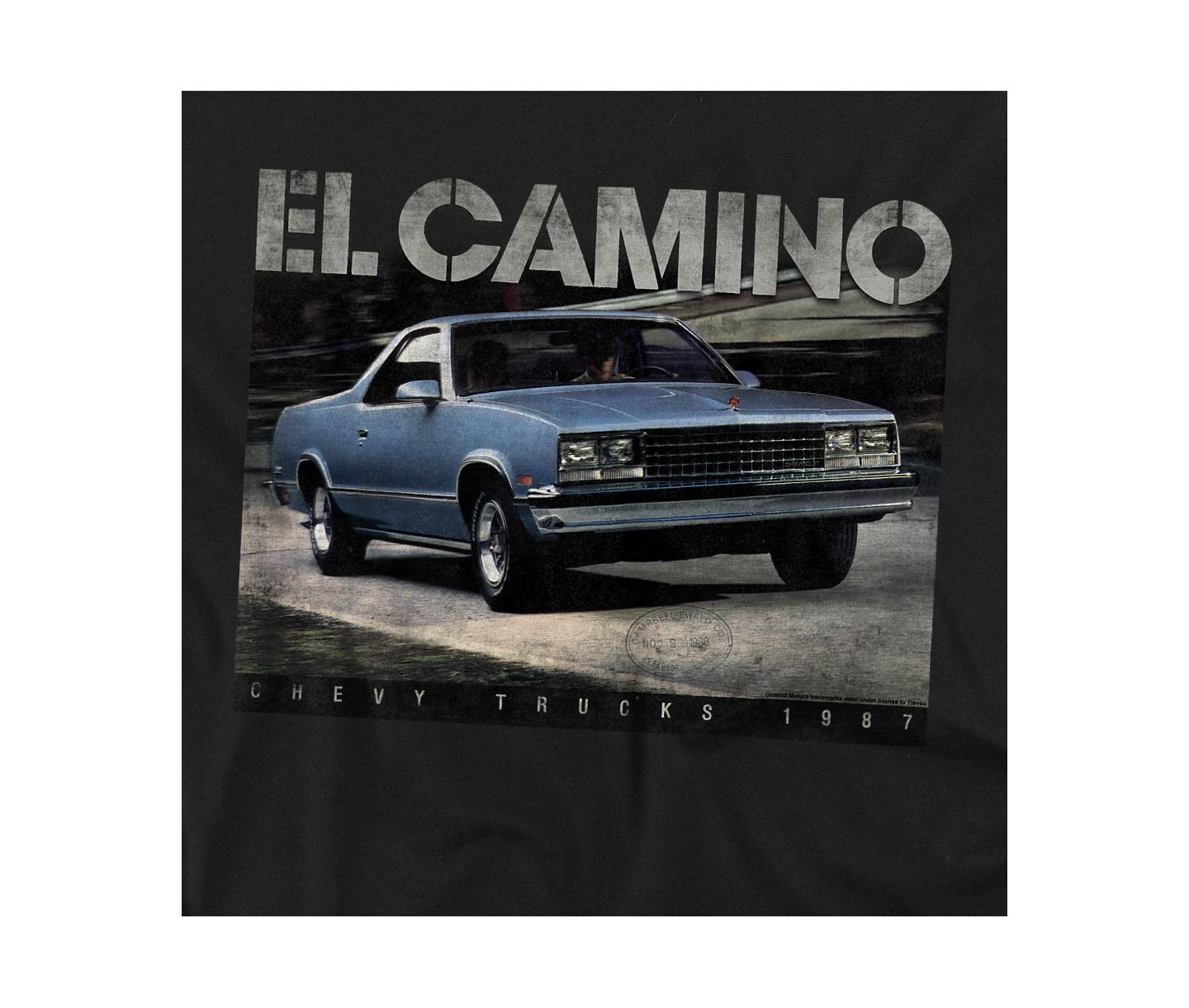 Мужская футболка Corvette Chevy El Camino Truck 87, цвет: Чёрный — фото 2