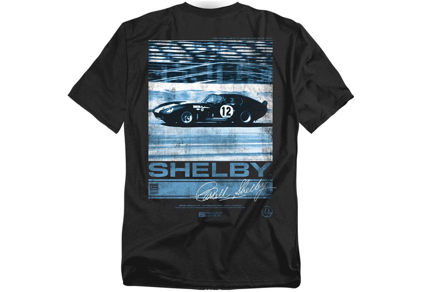 Мужская футболка Mustang Shelby Cobra At Speed Back, цвет: Чёрный — фото 3