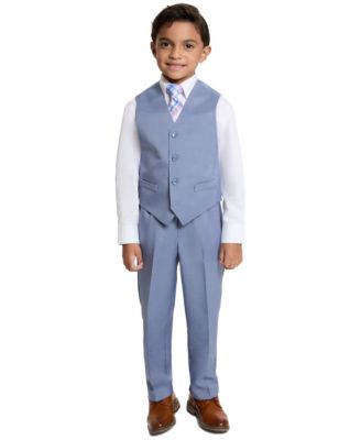Boys' 4T-7 V-Neck Vest, Pants, Long-Sleeve Shirt and Tie, 4-Piece Set