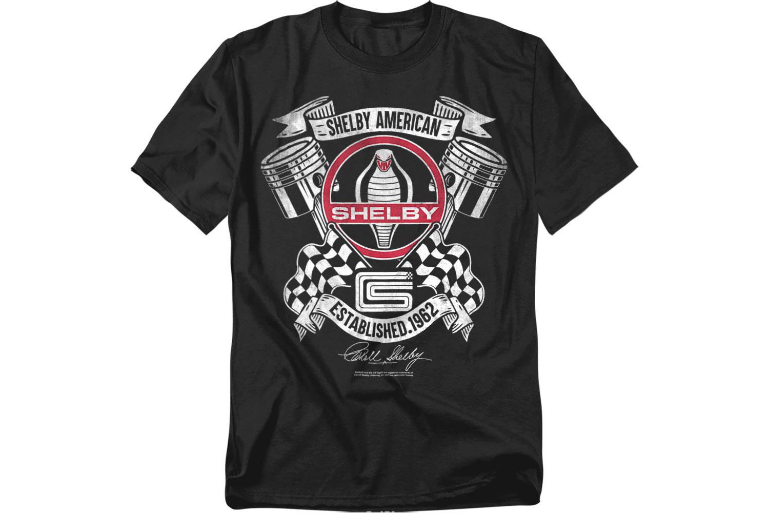 Men's Shelby Cobra Piston Chequered T-Shirt