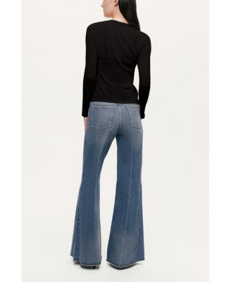 Women's Sheer Crew-Neck Mesh Top