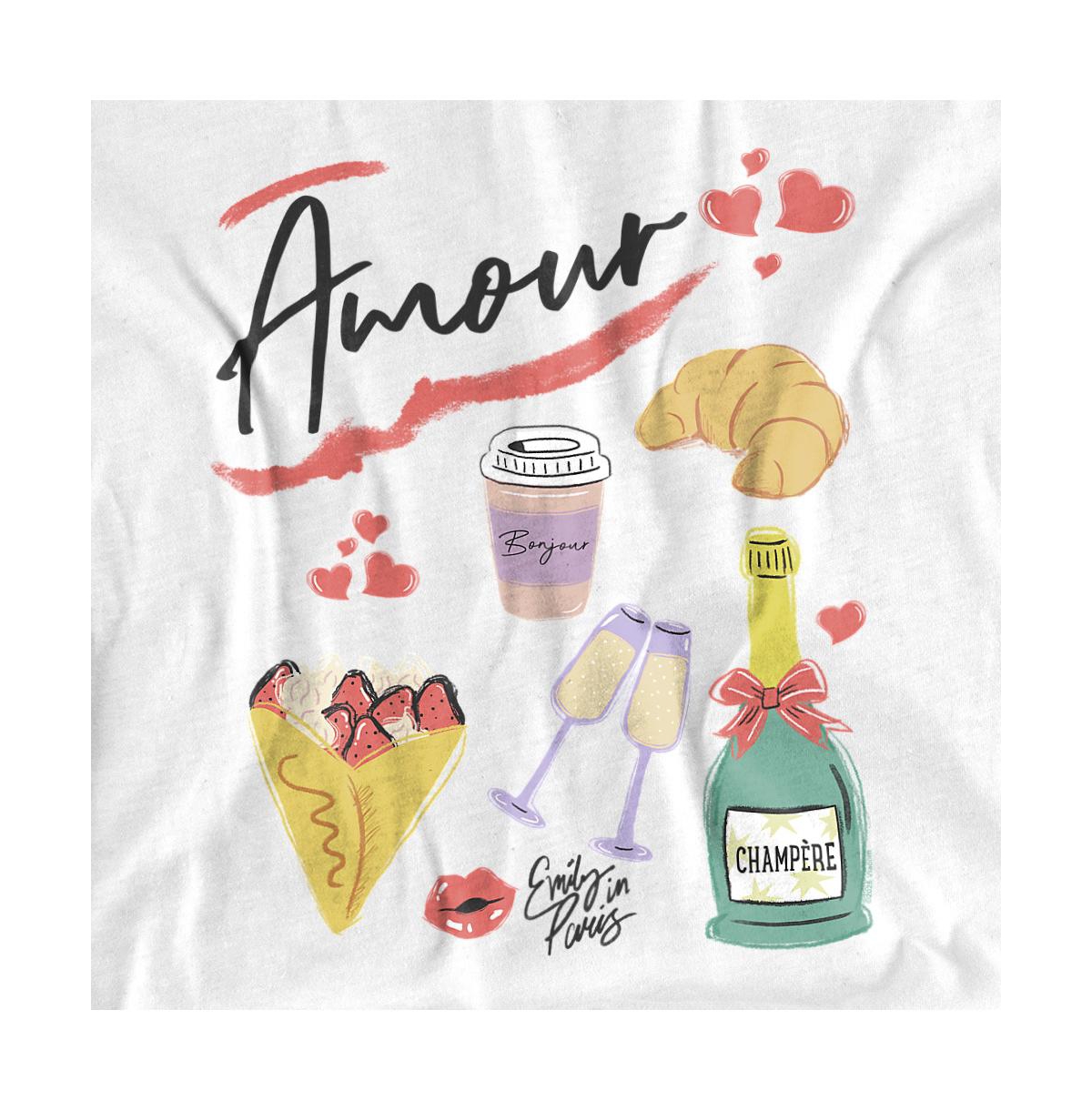 Emily Paris Men's Amour Food Collage T-Shirt