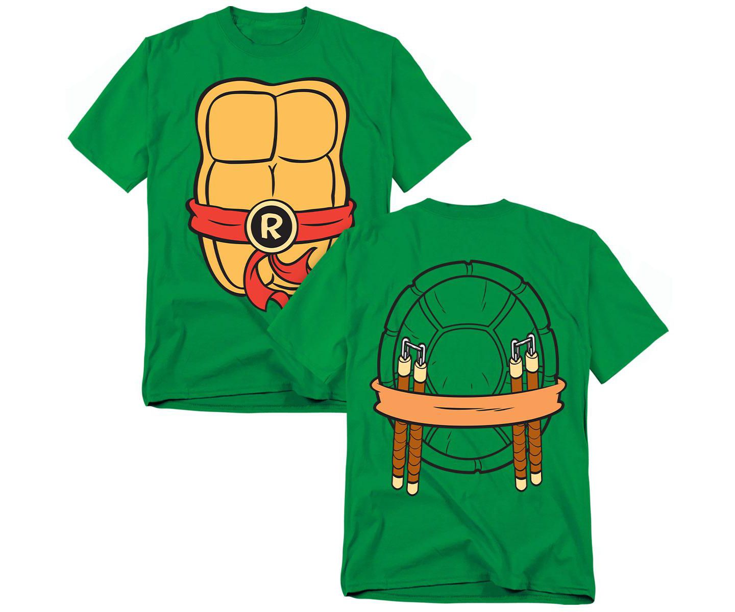 Мужская футболка Teenage Mutant Ninja Turtles Michelangelo Shell Front, цвет: Зелёный — фото 1