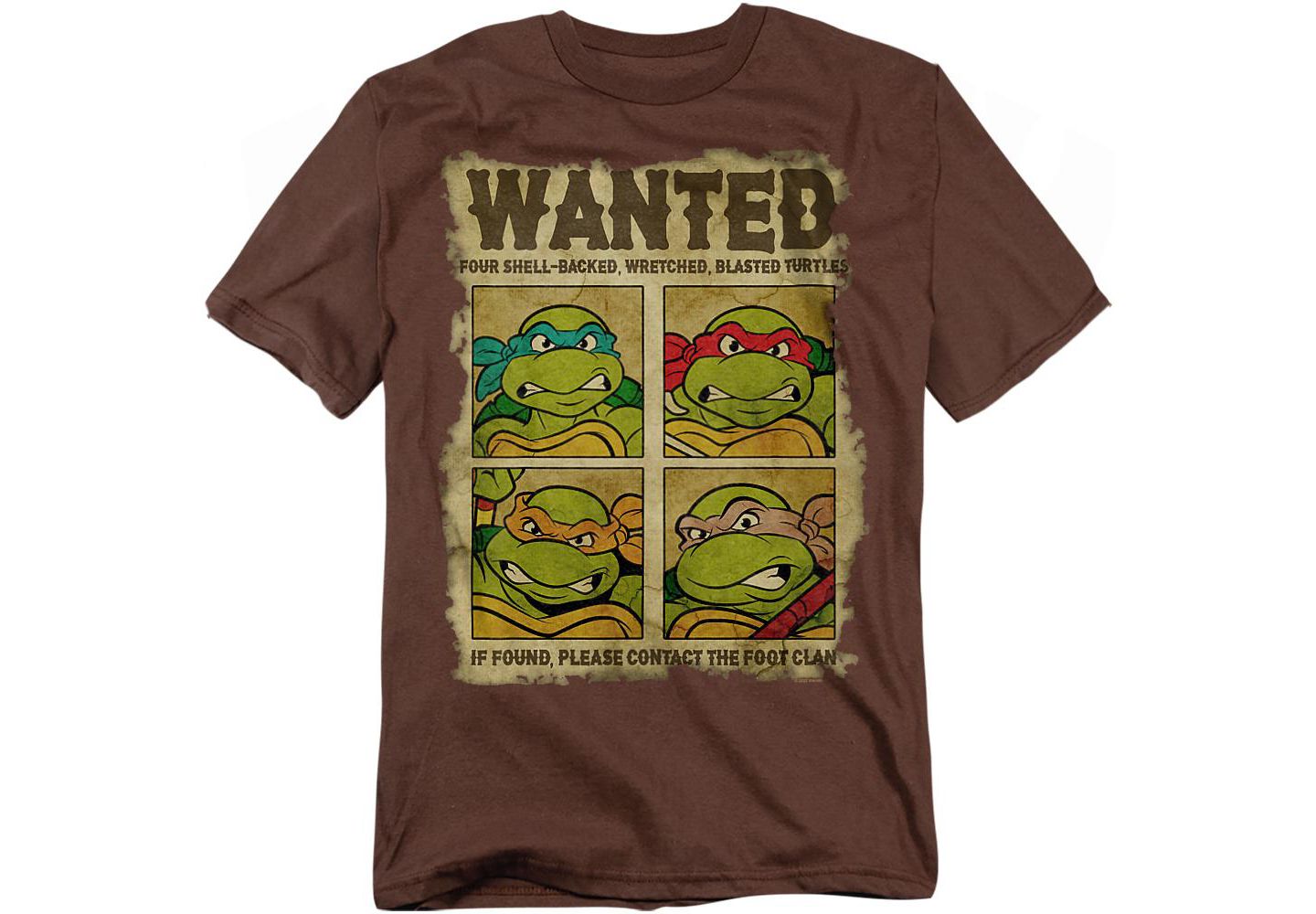 Мужская футболка Teenage Mutant Ninja Turtles Shredder's Most Wanted, цвет: Кофейный — фото 1