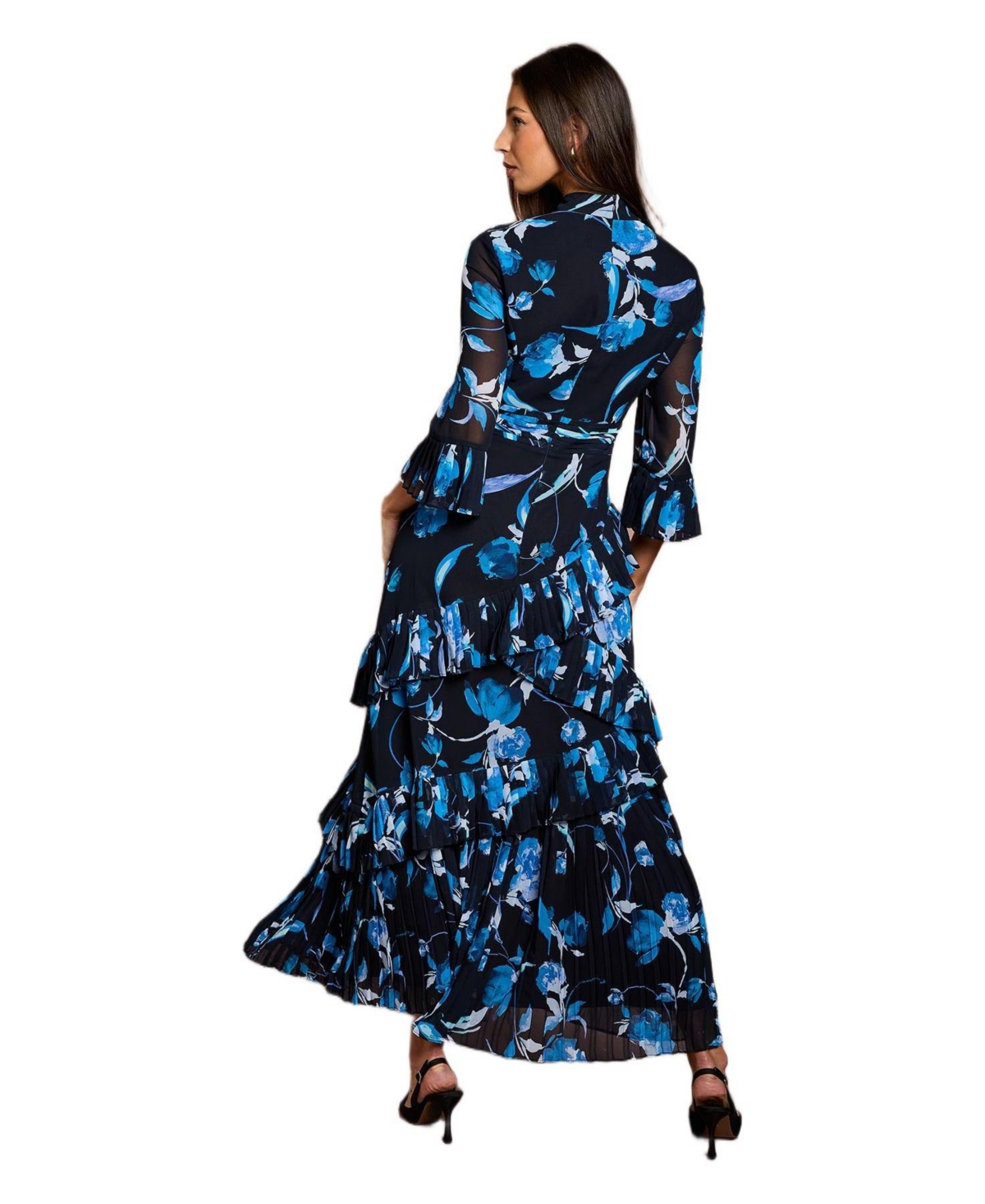 Coast Women's Pleated Frill Chiffon Maxi Dress