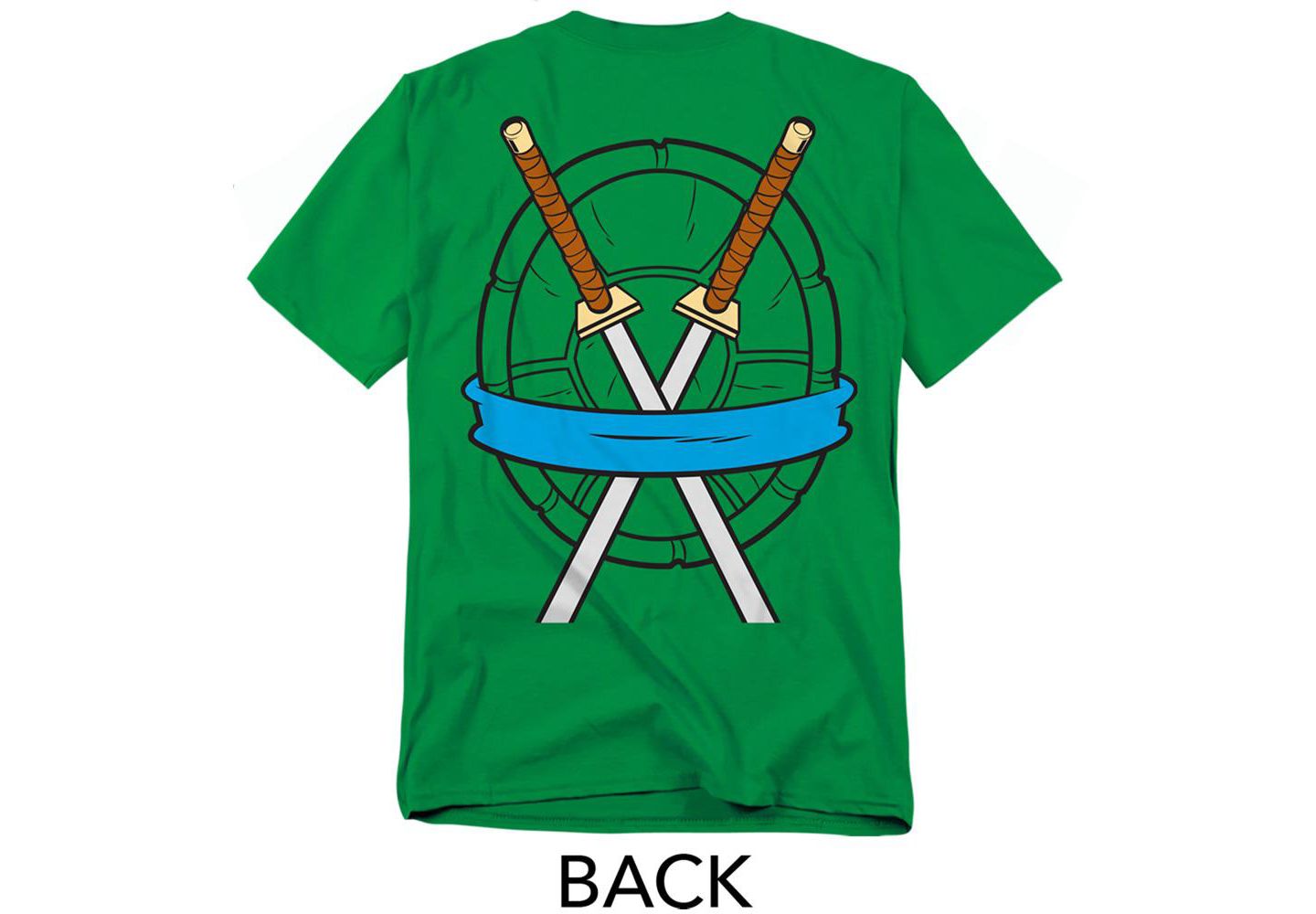 Мужская футболка Teenage Mutant Ninja Turtles Leonardo Shell Front, цвет: Зелёный — фото 3