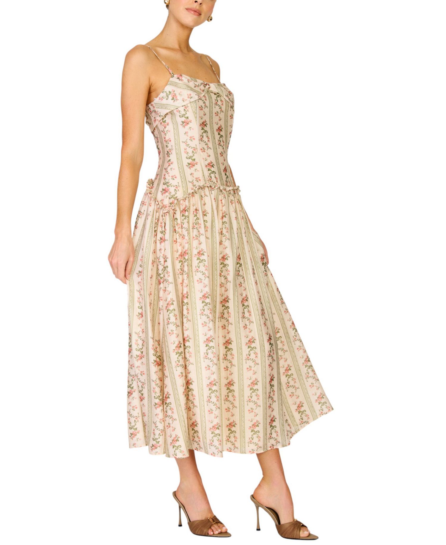 Women's Straight Neck Maxi Dress
