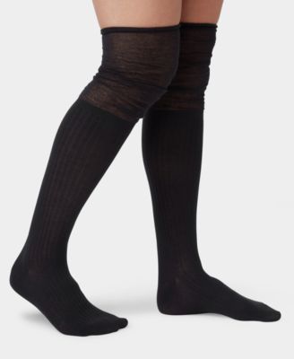 Women's Slouched Ribbed Over The Knee Socks