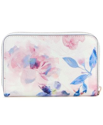 Lucci Boxed Floral Print Medium Zip Around Wallet