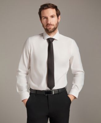 Men's Diamond Dobby Spread Collar Dress Shirt