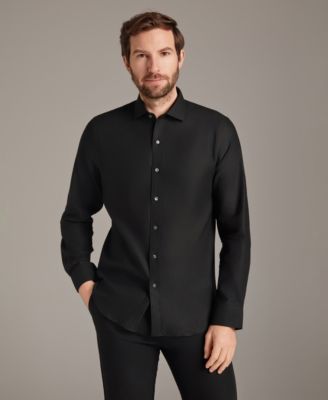 Men's Diamond Dobby Spread Collar Dress Shirt