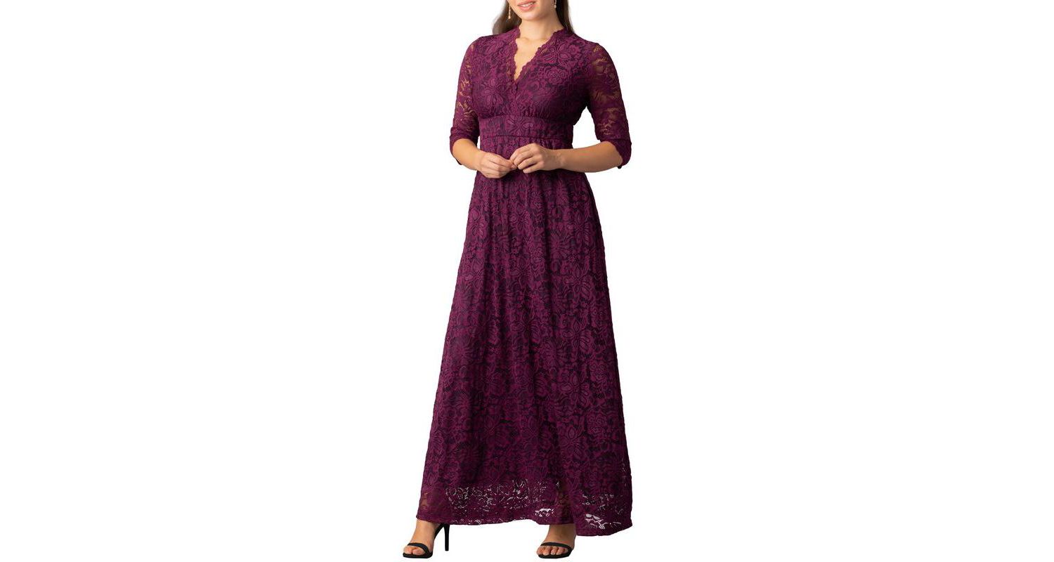 Women's Maria Lace A-Line Evening Gown with Pockets