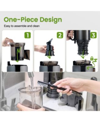 Cold Press Juicer, 4.7" Large Feed Chute Masticating Juicer with Extended Extraction Tech for Fruits & Vegetables