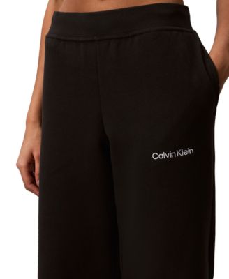 Women's Brushed Cropped Wide-Leg Sweatpants