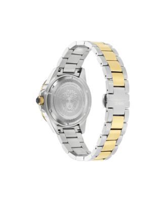 Men's Greca Force Two Tone Bracelet Watch, 42mm