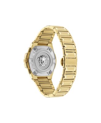 Men's Greca Reaction IP Yellow Gold Bracelet Watch, 43mm