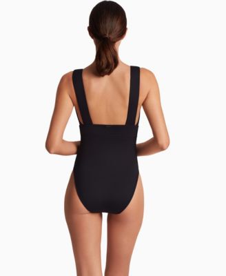 Women's Modern V-Neck Sculpting One-Piece Swimsuit