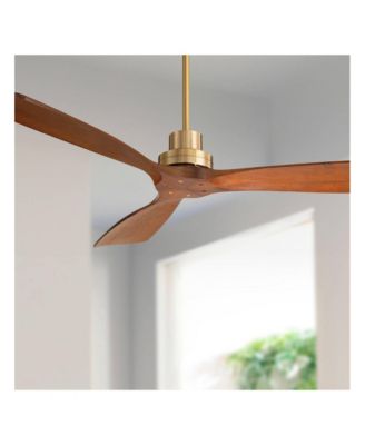 52" Delta Modern Indoor Ceiling Fan 3 Blade Remote Control Soft Brass Finish Walnut Finish Blades Bedroom DC Motor