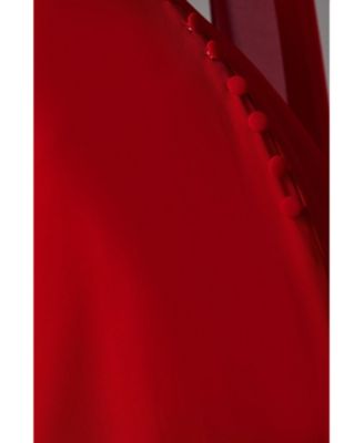 Women's Cowl Back Crepe Maxi Dress