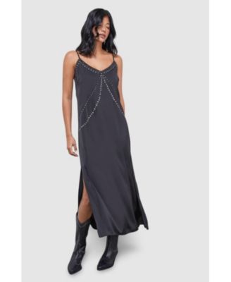 Women's Premium Stud Embellished Slip Dress
