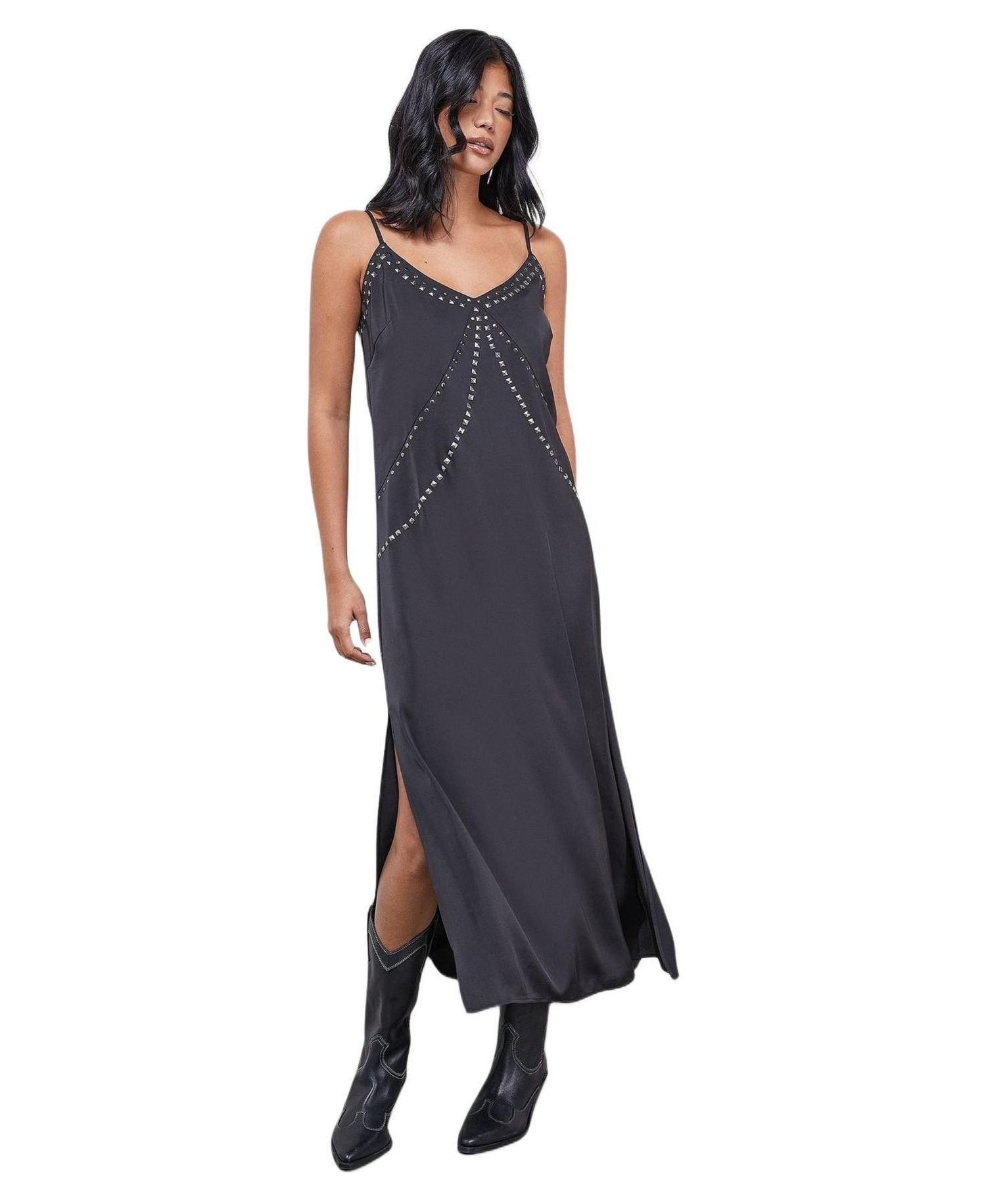 Women's Premium Stud Embellished Slip Dress