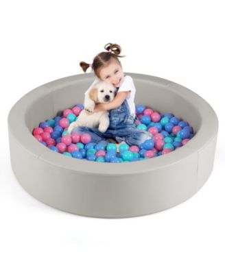 42.5-Inch Round Foam Ball Pit for Toddlers with Sponge Filling, Washable Cover