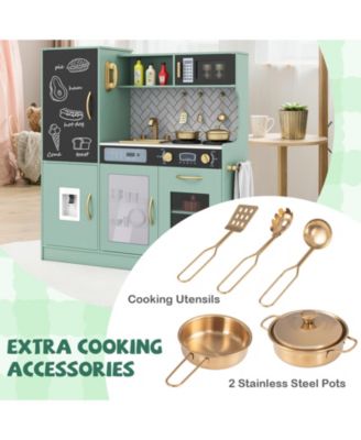Pretend Play Kitchen with Utensils for Kids Ages 3+, Interactive Pretend Play