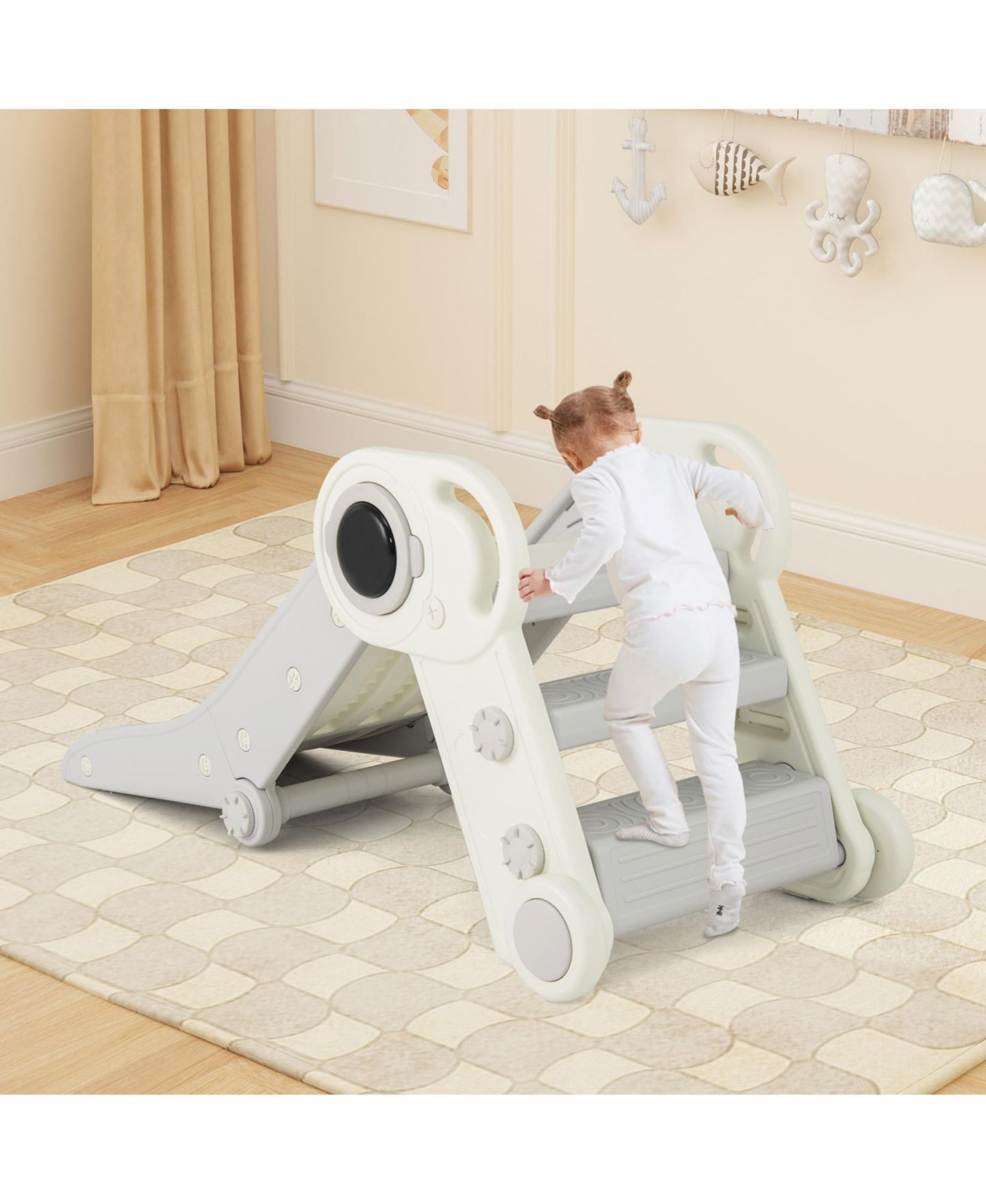 Детская игрушка Mecale 2-in-1 Baby Slide and Climber for Toddlers, 18+ Months, цвет: Белый — фото 9