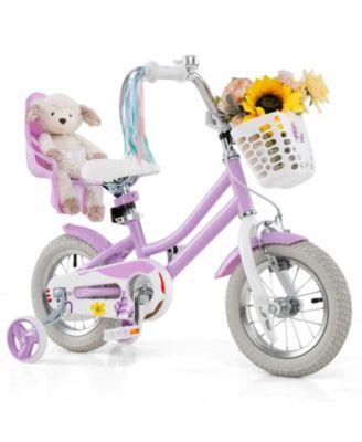 Girls' Bike with Doll Seat and Streamers