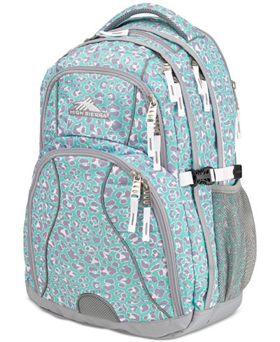High Sierra Swerve Backpack in Mint Leopard