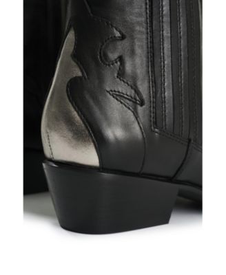 Women's Leather Western Ankle Boots