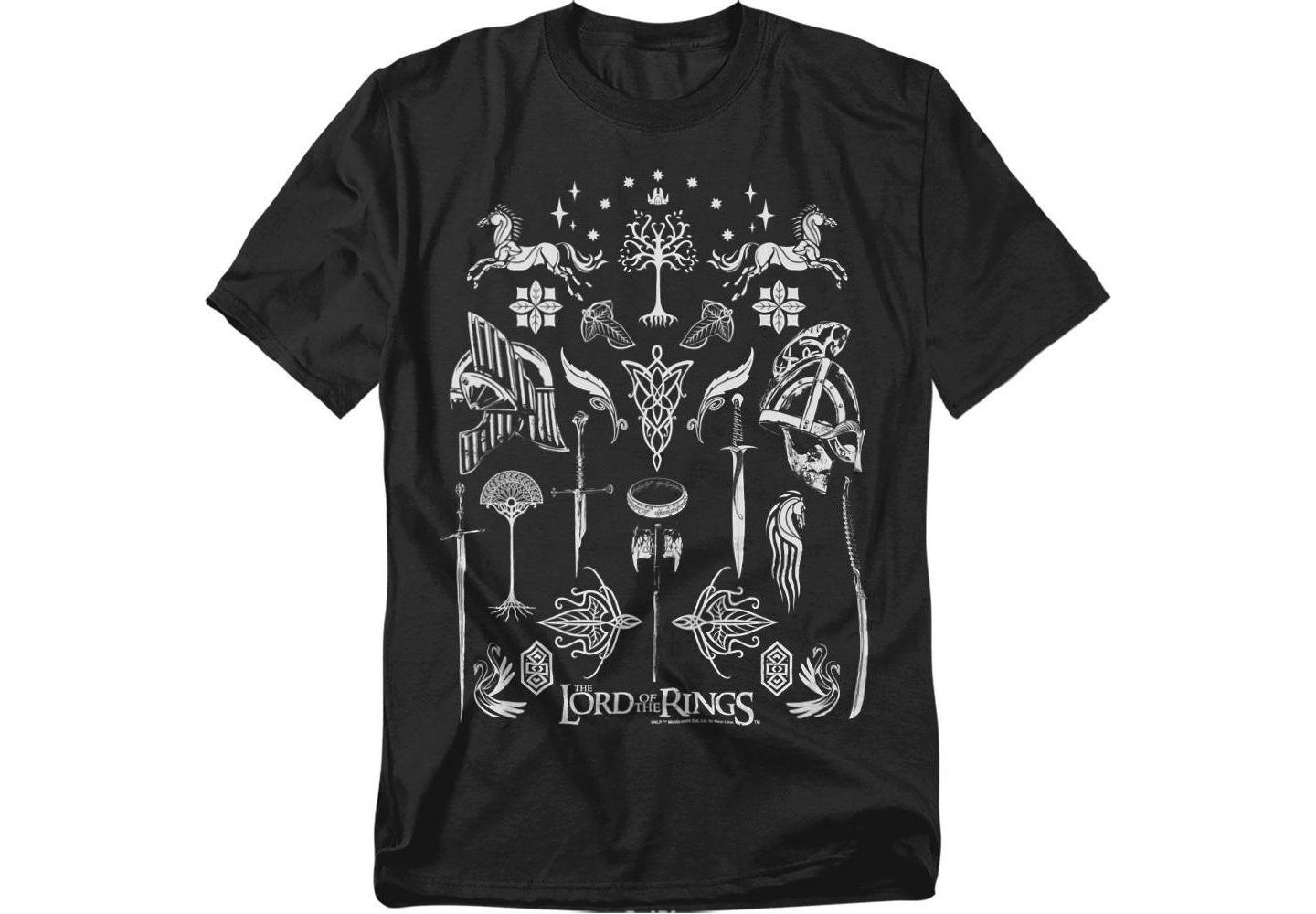 Женская футболка Lord Of The Rings Big & Tall Icons, цвет: Чёрный — фото 1