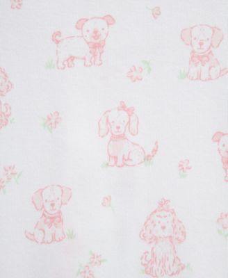 Baby Girls' Puppies Print Coveralls, 2-Pack
