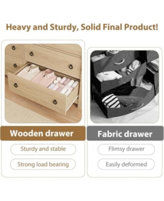 7 Dresser for Bedroom, 54 in Wide Drawer Dresser with Storage Freestanding, Wooden Closet Storage Chest for Living Room, Bedroom, Entryway