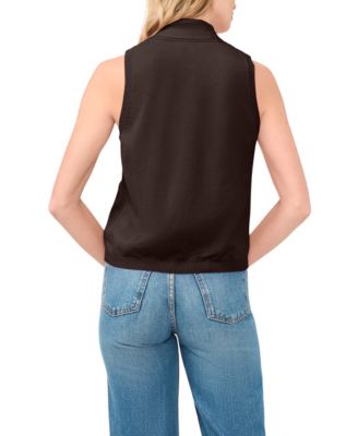 Women's Tie Neck Tank Sweater