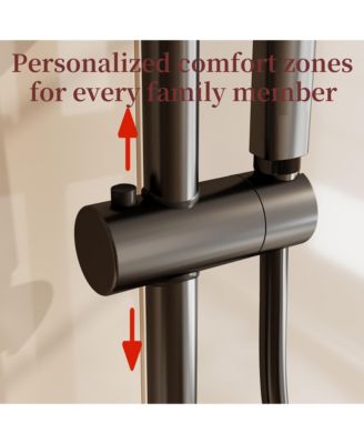 3-Spray Shower Faucet 2.5 GPM with Digital Display, LED Ambient Light, and 3-Mode Hand Shower.