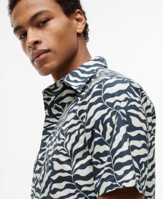 Men's Palm Print Regular-Fit Shirt