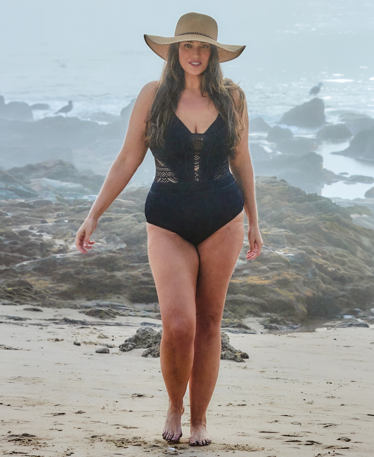 Becca Etc Plus Color Play Tummy-Control One-Piece Swimsuit