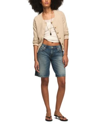 Women's Relaxed Fit Low-Rise Bermuda Shorts