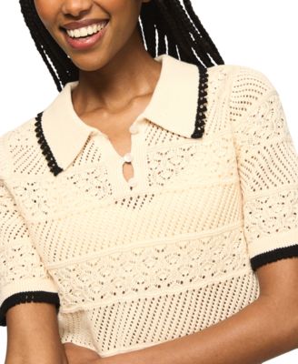 Women's Short-Sleeve Polo Sweater T-Shirt