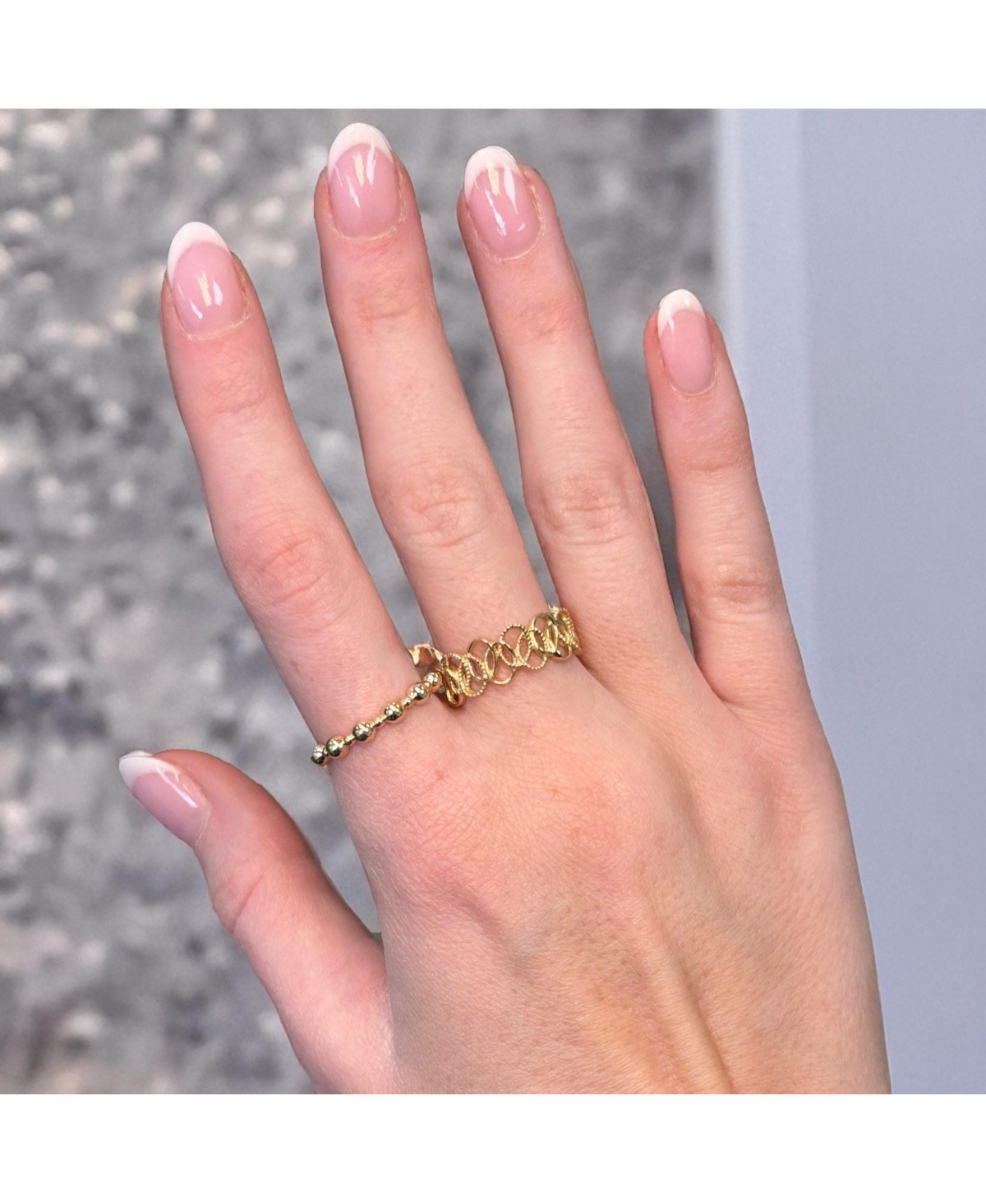 The Lovery Gold Ball Bead Ring 14K Gold