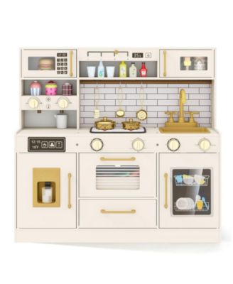 Pretend Toy Kitchen Set with Stove & Water Dispenser for Role-Playing Fun
