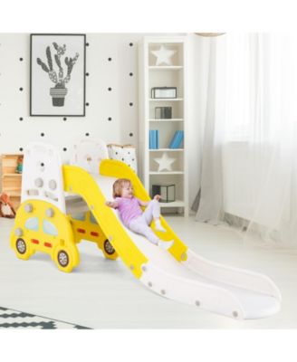 5-in-1 Convertible Toddler Slide Set with Art Easel, Stool and Book Rack