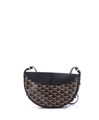 Hirondelle Shoulder Bag Coated Canvas and Leather